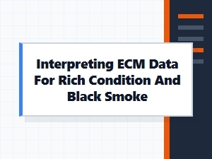 Interpreting Ecm Data for Rich Condition and Black Smoke