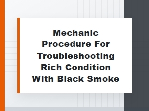 Troubleshooting a Rich Condition with Black Smoke